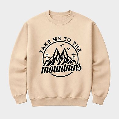 Take Me To The Mountains Circle - Men's Graphic Sweatshirt