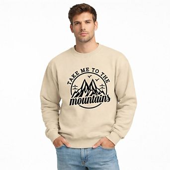 Take Me To The Mountains Circle - Men's Graphic Sweatshirt