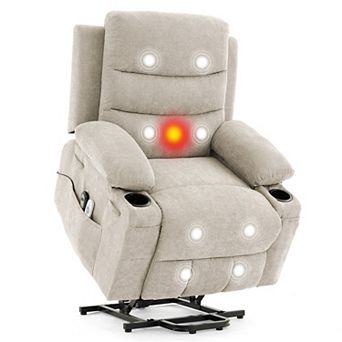 Oversized Power Lift Recliner Chair for Elderly ,Electric Reclining Lounge Sofa with Heat, Massage