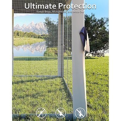 11x11ft Pop-Up Gazebo with Netting, Steel Frame, Water-Resistant for Party