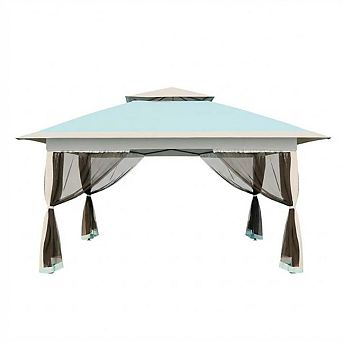 12x12ft Pop-Up Canopy, Mosquito Net, Adjustable Height, Waterproof UV