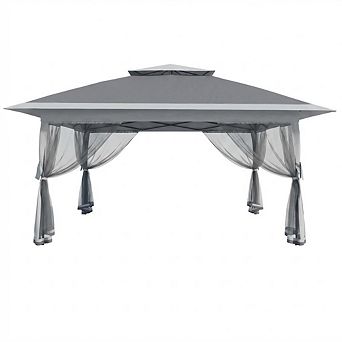 12x12ft Pop-Up Canopy, Mosquito Net, Adjustable Height, Waterproof UV