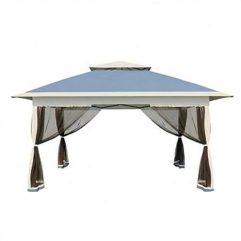 12x12ft Pop-Up Canopy, Mosquito Net, Adjustable Height, Waterproof UV