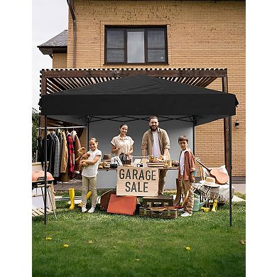 10x10 Waterproof Pop Up Canopy, 3 Sidewalls, Heavy Duty, Portable Beach Shelter