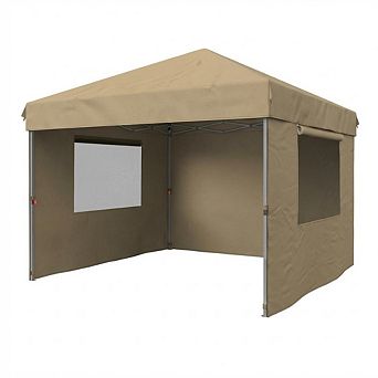10x10 Waterproof Pop Up Canopy, 3 Sidewalls, Heavy Duty, Portable Beach Shelter