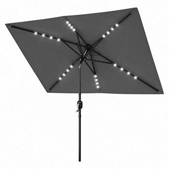 9ft Patio Umbrella with Crank Lift & Push Button Tilt, UV Protection for Outdoor Patio