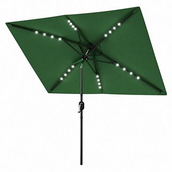 9ft Patio Umbrella with Crank Lift & Push Button Tilt, UV Protection for Outdoor Patio