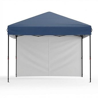 10x10 Pop Up Canopy, 1 Sidewall, UPF 50+, Waterproof, Roller Bag