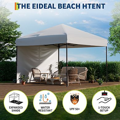 Pop Up Canopy Tent Heavy Duty Outdoor Gazebo with One Person Setup Adjustable Height