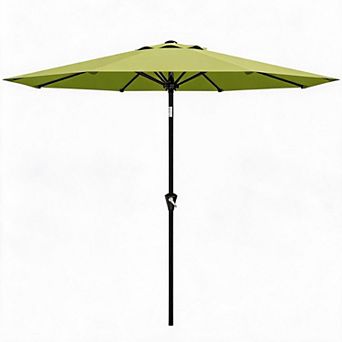 10FT Outdoor Patio Umbrella with Push Button Tilt & Crank, UV Resistant for Deck, Pool, Garden