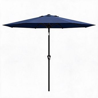 10FT Outdoor Patio Umbrella with Push Button Tilt & Crank, UV Resistant for Deck, Pool, Garden