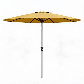 10FT Outdoor Patio Umbrella with Push Button Tilt & Crank, UV Resistant for Deck, Pool, Garden