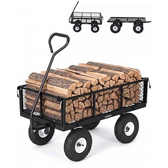 800 Lb Capacity Garden Wheelbarrow, Heavy Duty Garden Cart, Garden Trolley, Utility Cart