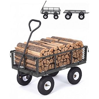 800 Lb Capacity Garden Wheelbarrow, Heavy Duty Garden Cart, Garden Trolley, Utility Cart