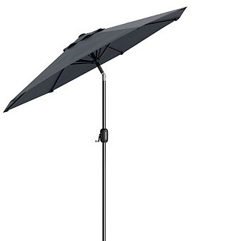 9FT Outdoor Patio Umbrella, 8-Rib Market Umbrella with Crank Handle And Tilt