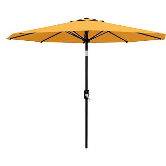 9FT Outdoor Patio Umbrella, 8-Rib Market Umbrella with Crank Handle And Tilt