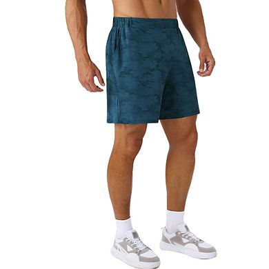 Men’s Cooling Print Athletic Shorts Stretch Quick Dry Running Shorts