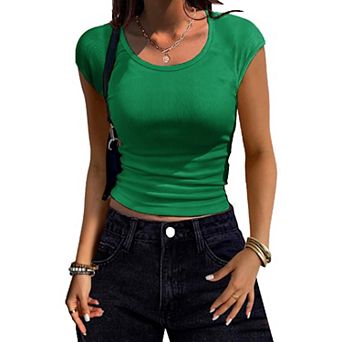 Zeagoo Women Casual Tank Tops Trendy Short Sleeve Blouses Daily Business Summer Outfits