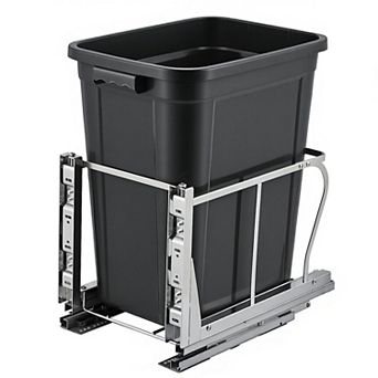 Heavy Duty Pull Out Kitchen Trash Can Stainless Steel Buckets for Under basin Cabinet Organization
