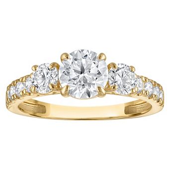 NaturaLux™ 10k Gold 1 3/4 Carat T.W. Lab-Grown Diamond Engagement Ring