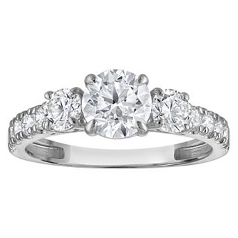 NaturaLux™ 10k Gold 1 3/4 Carat T.W. Lab-Grown Diamond Engagement Ring