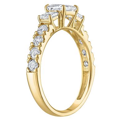 NaturaLux™ 10k Gold 1 1/2 Carat T.W. Lab-Grown Diamond Oval Engagement Ring