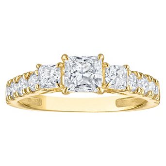 NaturaLux™ 10k Gold 1 1/2 Carat T.W. Lab-Grown Diamond Engagement Ring