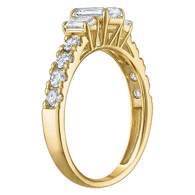 NaturaLux™ 10k Gold 1 1/2 Carat T.W. Lab-Grown Diamond Engagement Ring