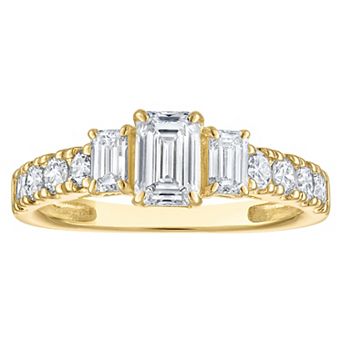 NaturaLux™ 10k Gold 1 1/2 Carat T.W. Lab-Grown Diamond Engagement Ring