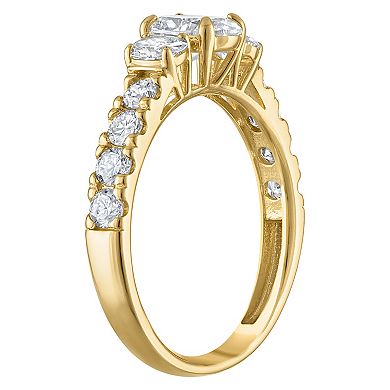 NaturaLux™ 10k Gold 1 1/2 Carat T.W. Lab-Grown Diamond Engagement Ring