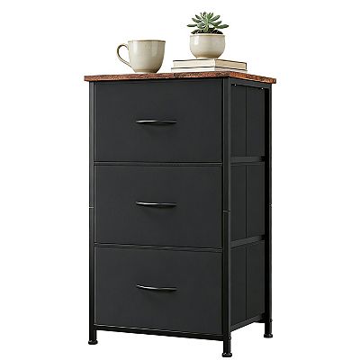 3 drawer metal dresser 3-Drawer Metal Dresser, Storage Cabinet with Removable Fabric Bins for  Bedroom, Living Room