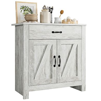 Modern Sideboard Buffet Cabinet with Drawers and Doors, Storage Credenza with Adjustable Shelves