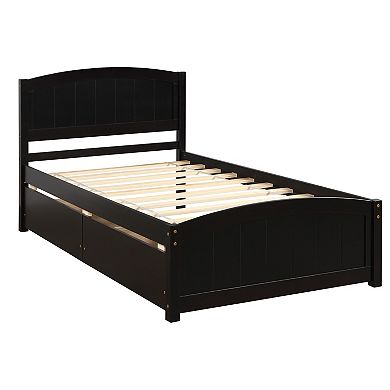 Sailvan Twin size Platform Bed with Two Drawers
