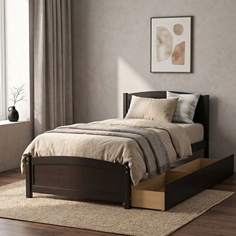 Sailvan Twin size Platform Bed with Two Drawers