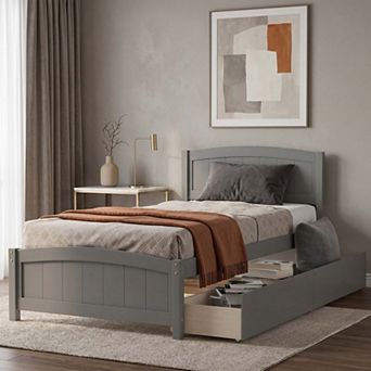 Sailvan Twin size Platform Bed with Two Drawers