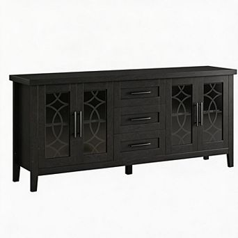 TV Stand with 3 Drawer, Rustic Entertainment Center, Television Stands for Living Room Bedroom