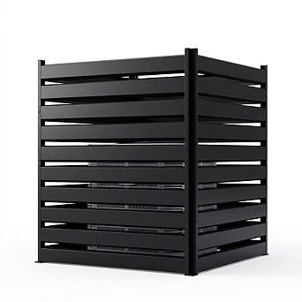 Air Conditioner Fence, 38" w x 42" h Outdoor Privacy Screen, No Dig Metal Pool Equipment Enclosure