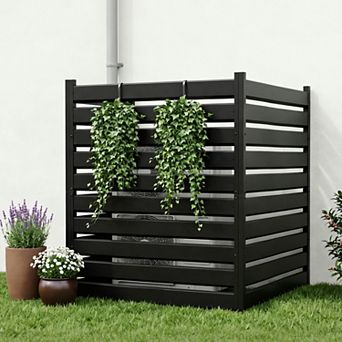 Air Conditioner Fence, 38" w x 42" h Outdoor Privacy Screen, No Dig Metal Pool Equipment Enclosure