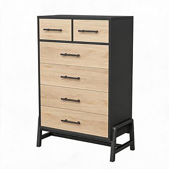 4+2 Dresser for Bedroom, With Storage Freestanding, Wooden Closet Chest for Living Room, Bedroom