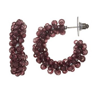 Simply Vera Vera Wang Beaded Hoop Earrings