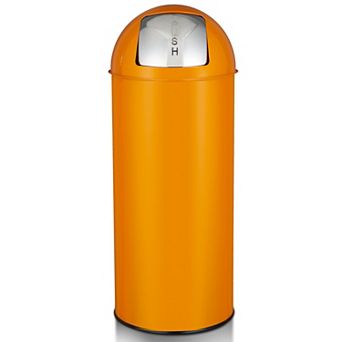Large Capacity Stainless Steel Kitchen Trash Can with Push Lid Removable Inner Bucket
