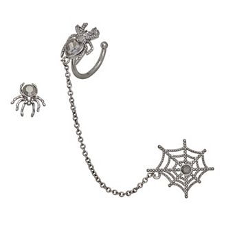 Simply Vera Vera Wang Spider Web Duo Earring Set