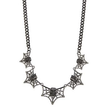 Simply Vera Vera Wang Jet Tone Spider Frontal Necklace