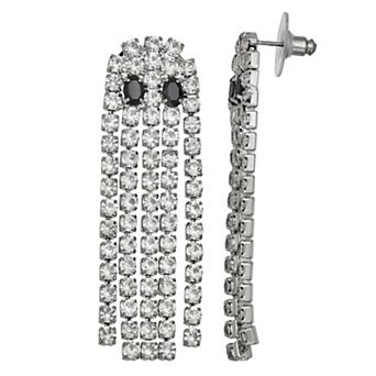Simply Vera Vera Wang Silver Tone Ghost Rhinestone Waterfall Earrings