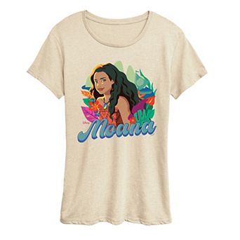 Women's Disney's Moana Tropical Floral Graphic Tee