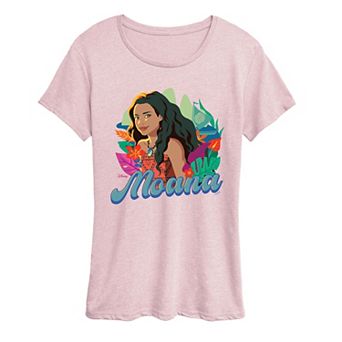 Women's Disney's Moana Tropical Floral Graphic Tee