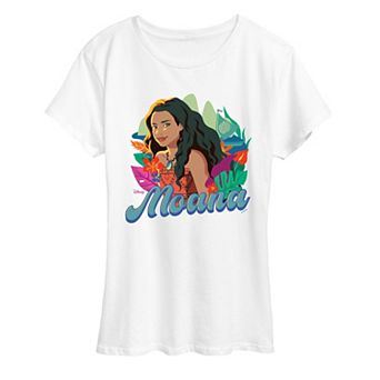 Women's Disney's Moana Tropical Floral Graphic Tee
