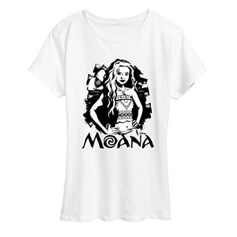 Women's Disney's Moana Ink Splatter Graphic Tee