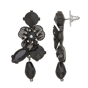Simply Vera Vera Wang Flower Chandlier Post Earrings