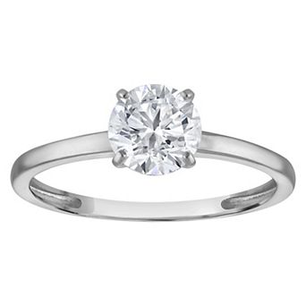 NaturaLux™ 10k Gold 1 Carat T.W. Lab-Grown Diamond Round Solitaire Ring